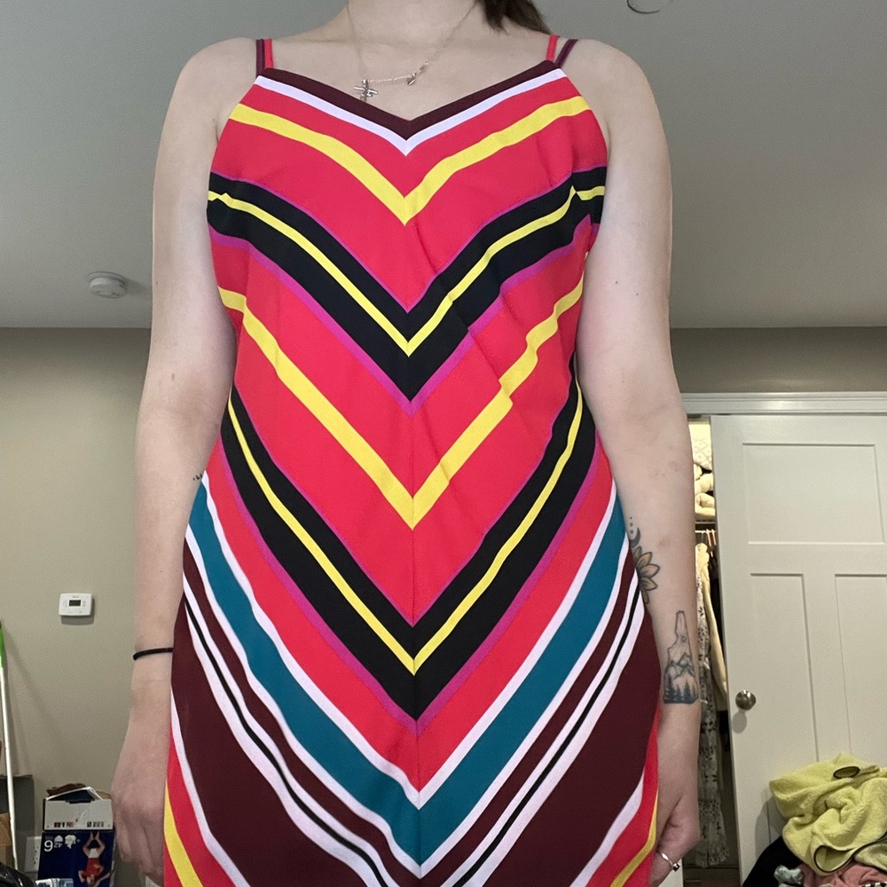 Express multicolored tank dress